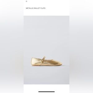 Zara Gold Ballet flats size 33